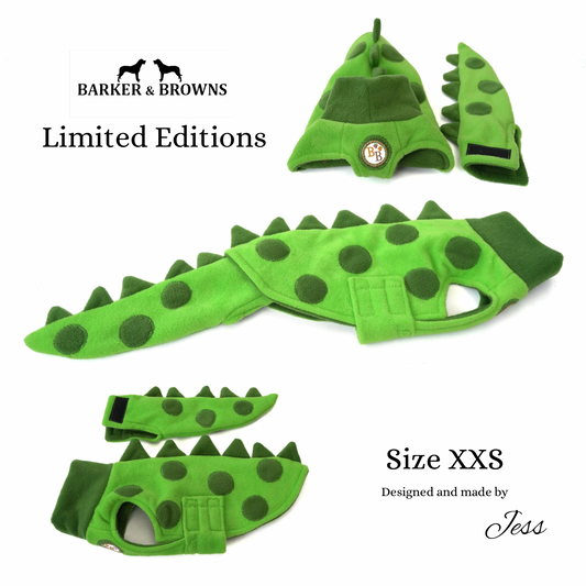 XXS Limited Edition Dino Coat with detachable tail (ONLY 1 AVAILABLE)
