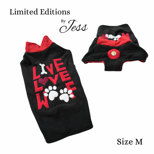 Medium Limited Edition ‘Live, Love, Woof’ Drying Coat  (ONLY 1 AVAILABLE)