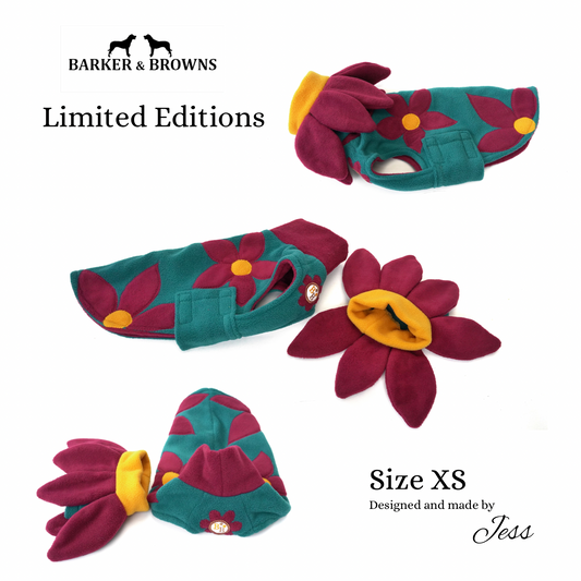 XS Limited Edition Flower Coat with detachable Petal Collar (ONLY 1 AVAILABLE)