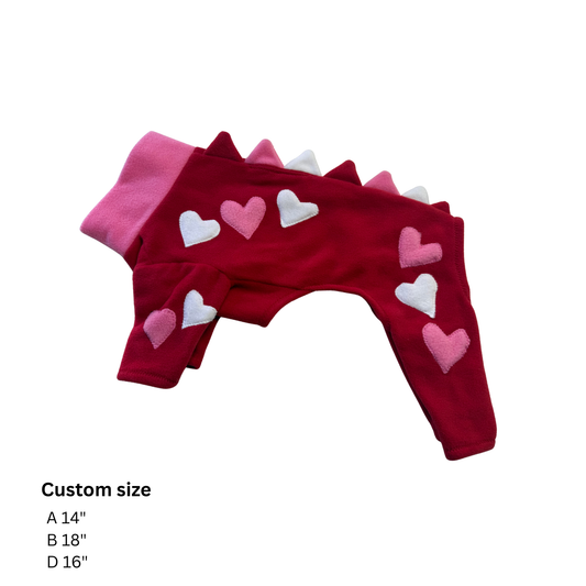 CLEARANCE 4 leg  jumper with hearts (Bespoke size)