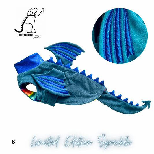 NEW S Limited Edition Sparkly Dragon Coat with Wings & detachable tail  (ONLY 1 AVAILABLE)