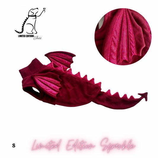NEW S Limited Edition Sparkly Dragon Coat with Wings & detachable tail  (ONLY 1 AVAILABLE)