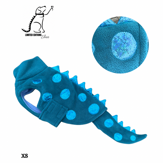 XS Limited Edition Sparkle Dino Coat with detachable tail  (ONLY 1 AVAILABLE)