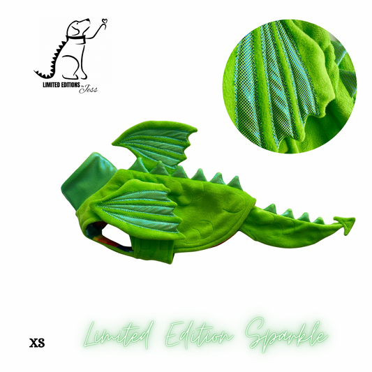 NEW XS Limited Edition Sparkly Dragon Coat with Wings & detachable tail  (ONLY 1 AVAILABLE)