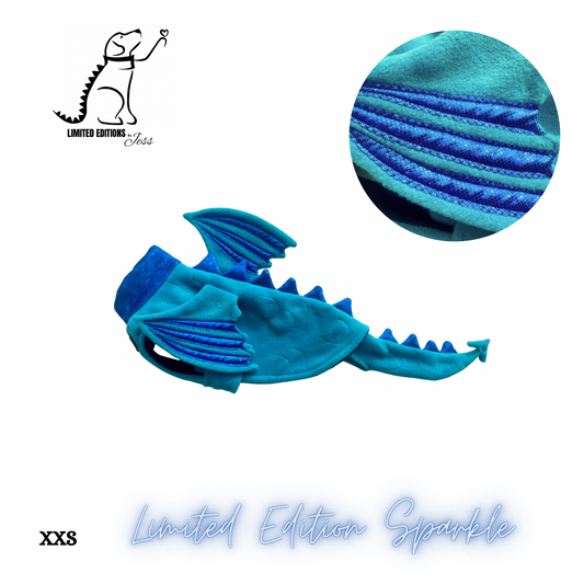 NEW XXS Limited Edition Sparkly Dragon Coat with Wings & detachable tail  (ONLY 1 AVAILABLE)
