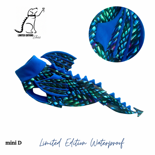 NEW Mini Dachshund Limited Edition Waterproof Dragon Scale Coat (ONLY 1 AVAILABLE)