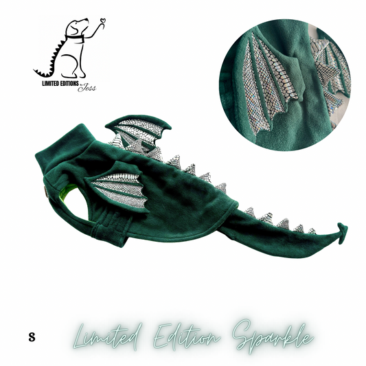NEW S Limited Edition Sparkly Dragon Coat with Wings & detachable tail  (ONLY 1 AVAILABLE)