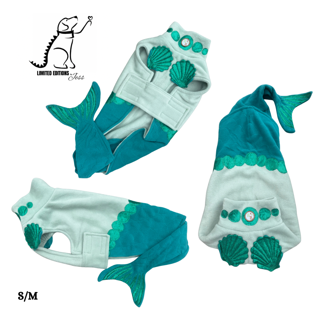S/M Limited Edition Sparkle Mermaid Coat with detachable tail  (ONLY 1 AVAILABLE)