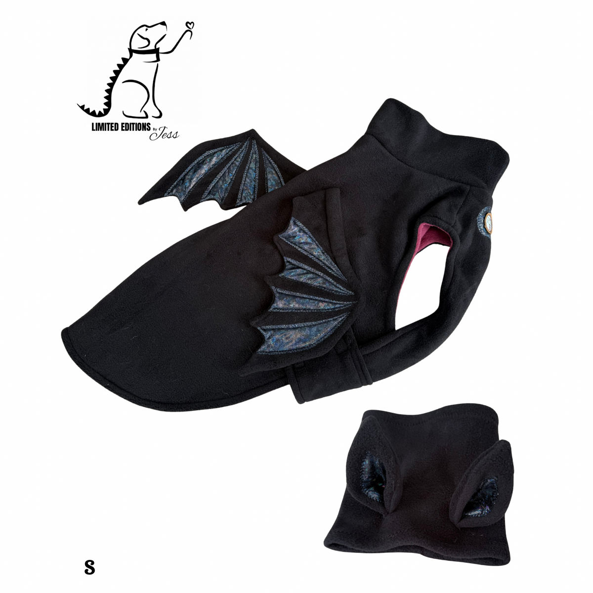 .Limited Edition Bat coat & Snood with sparkle details ( Various sizes but only 1 of each available)