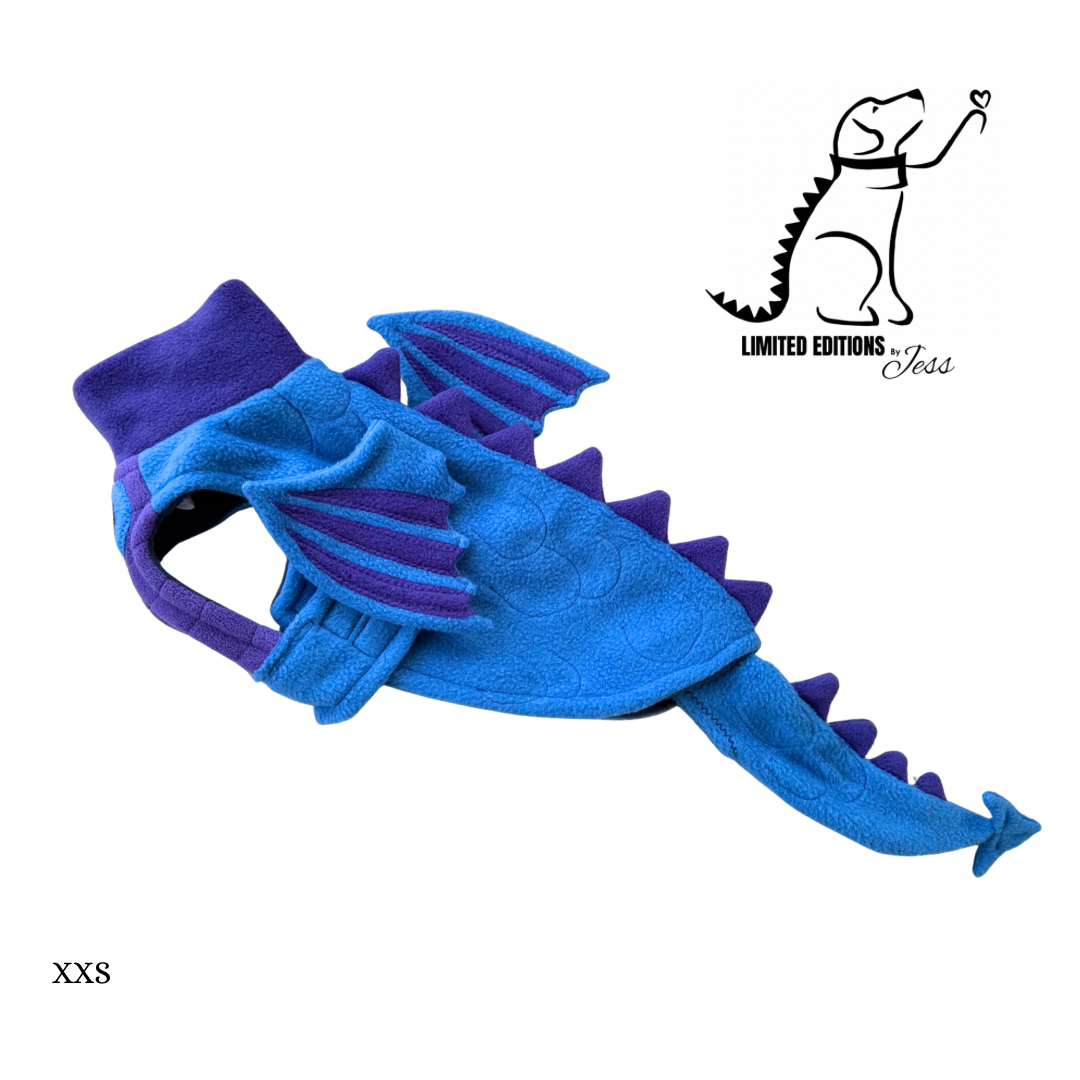 XXS Limited Edition Dragon coat with wings, spikes and detachable  tail (ONLY 1 AVAILABLE)