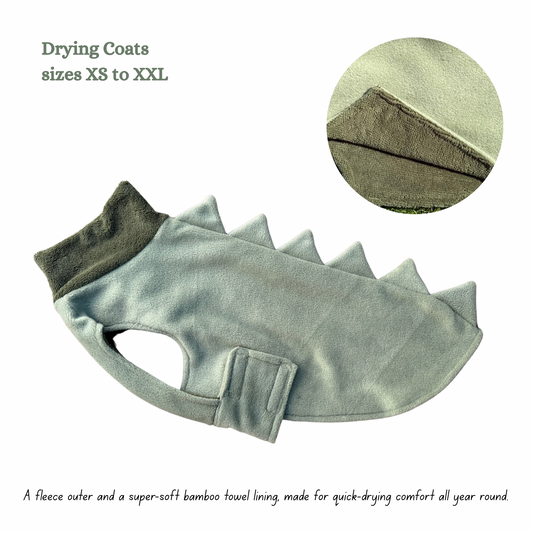 Dino Drying Coats Avocado/Olive  (various sizes)