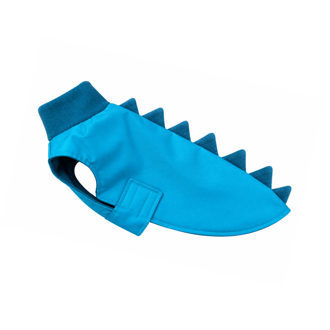Waterproof Dinosaur Dog Coats Teal & Ocean