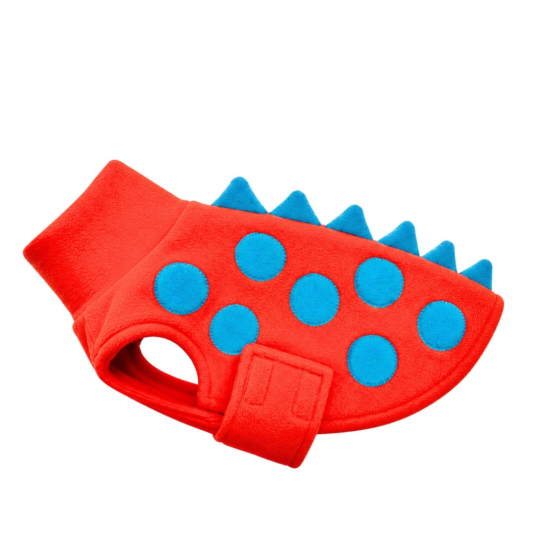 Dinosaur Dog Coats Orange & Turquoise