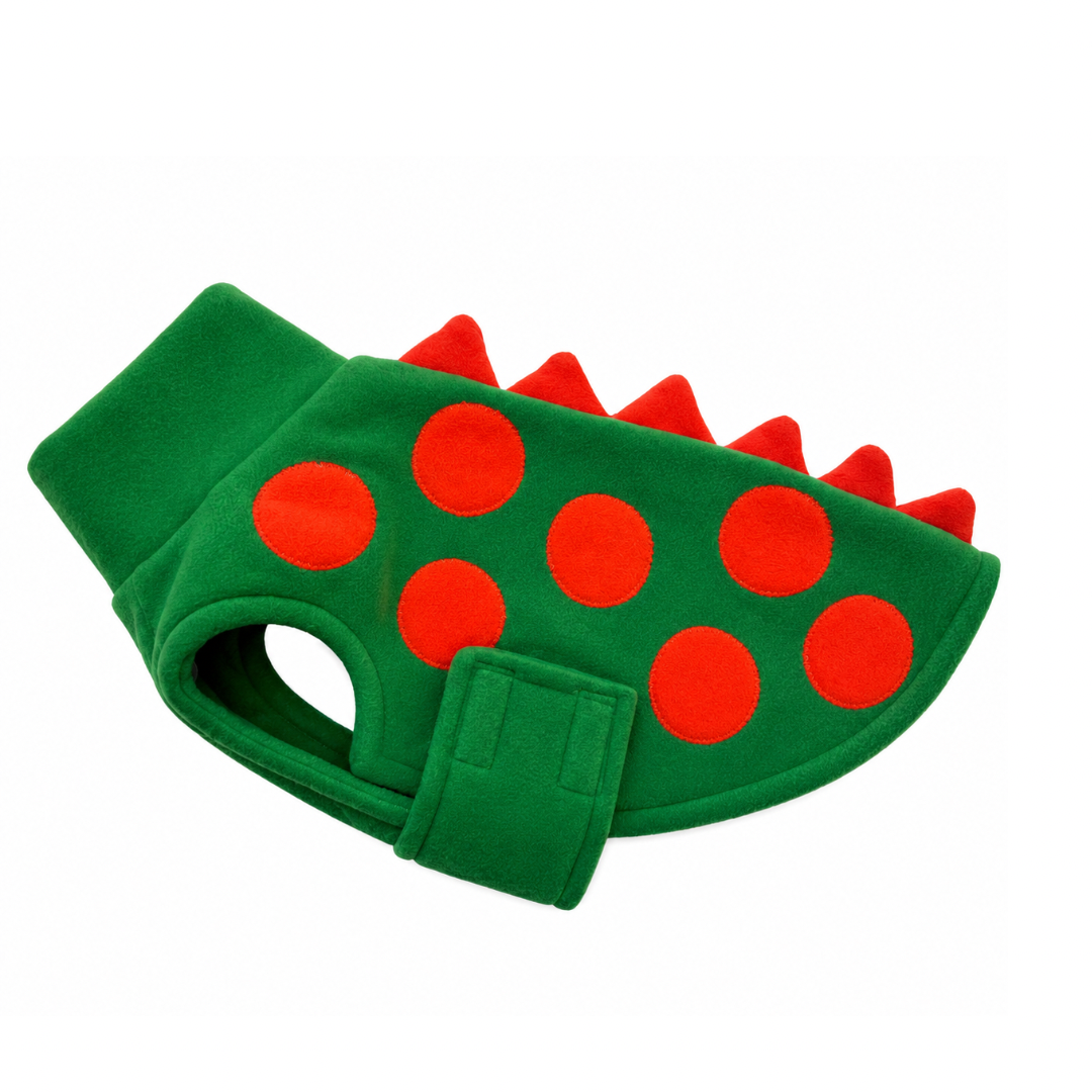 Dinosaur Dog Coats Emerald & Orange
