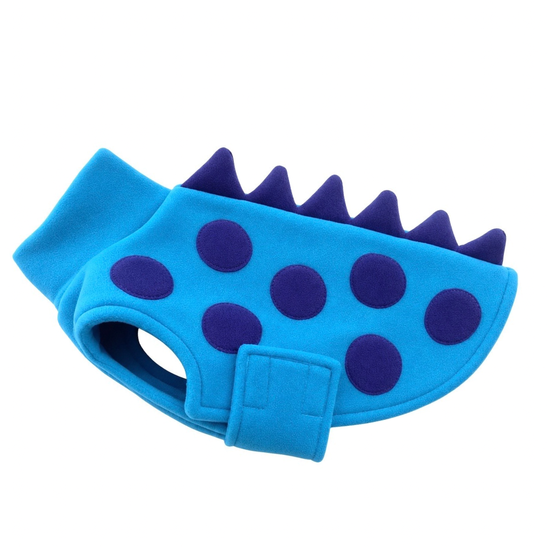 Dinosaur Dog Coats Turquoise & Purple