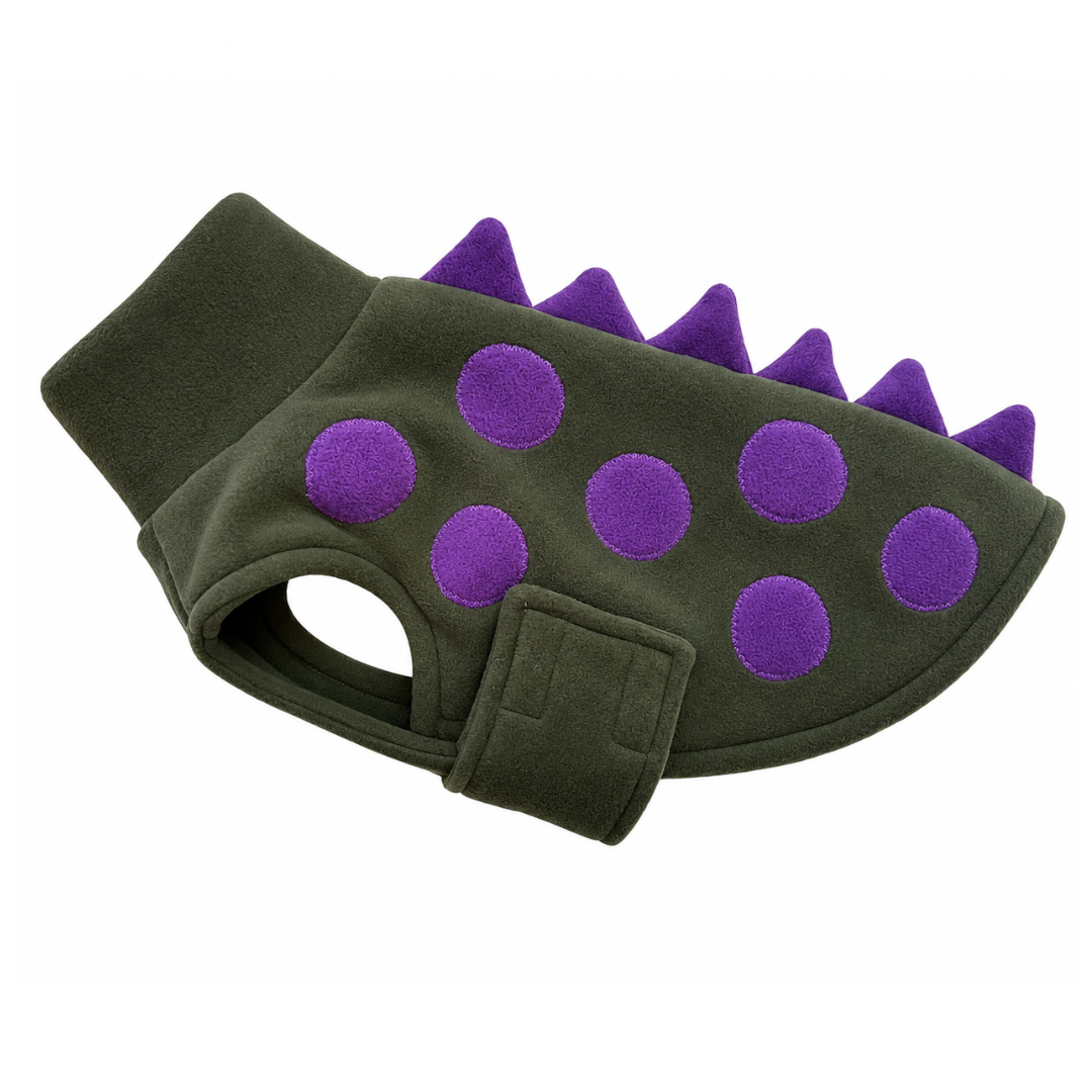 Dinosaur Dog Coats Hunter & Grape