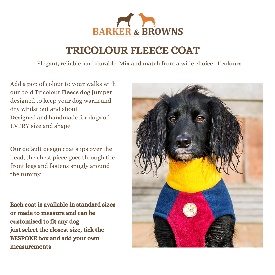Tricolour Dog Fleece Coat