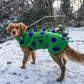 Barker and Browns Bespoke made to measure original Dinosaur dog coat